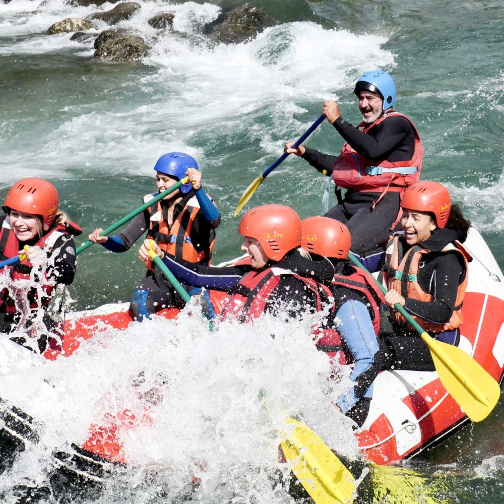 slide-rafting