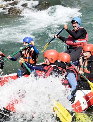 slide-rafting
