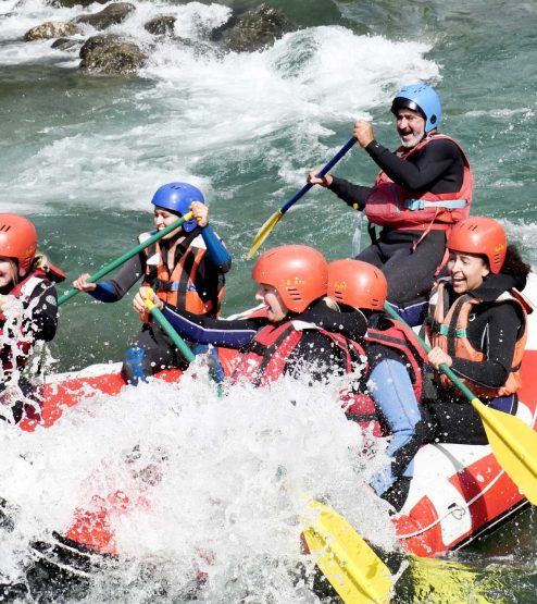slide-rafting