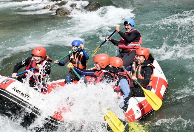 slide-rafting