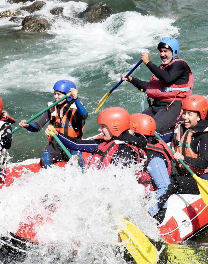 slide-rafting